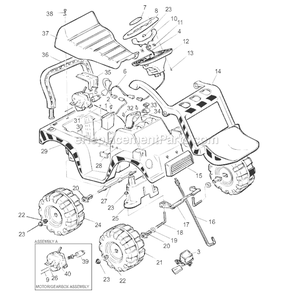 Part Location Diagram of 74550-4239 Power Wheels Steering Column